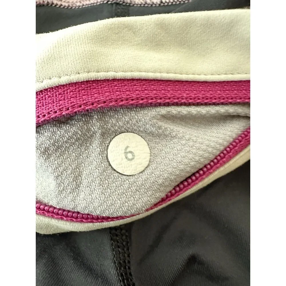 Lululemon Leggings Women's Size 6 Run Athletic Yoga Gym Black ‎ 21